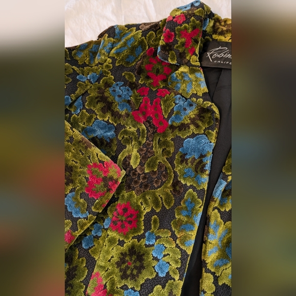 Amazing Vintage 1960s/50s Psychedelic Tapestry Cropped Jacket - Picture 9 of 13